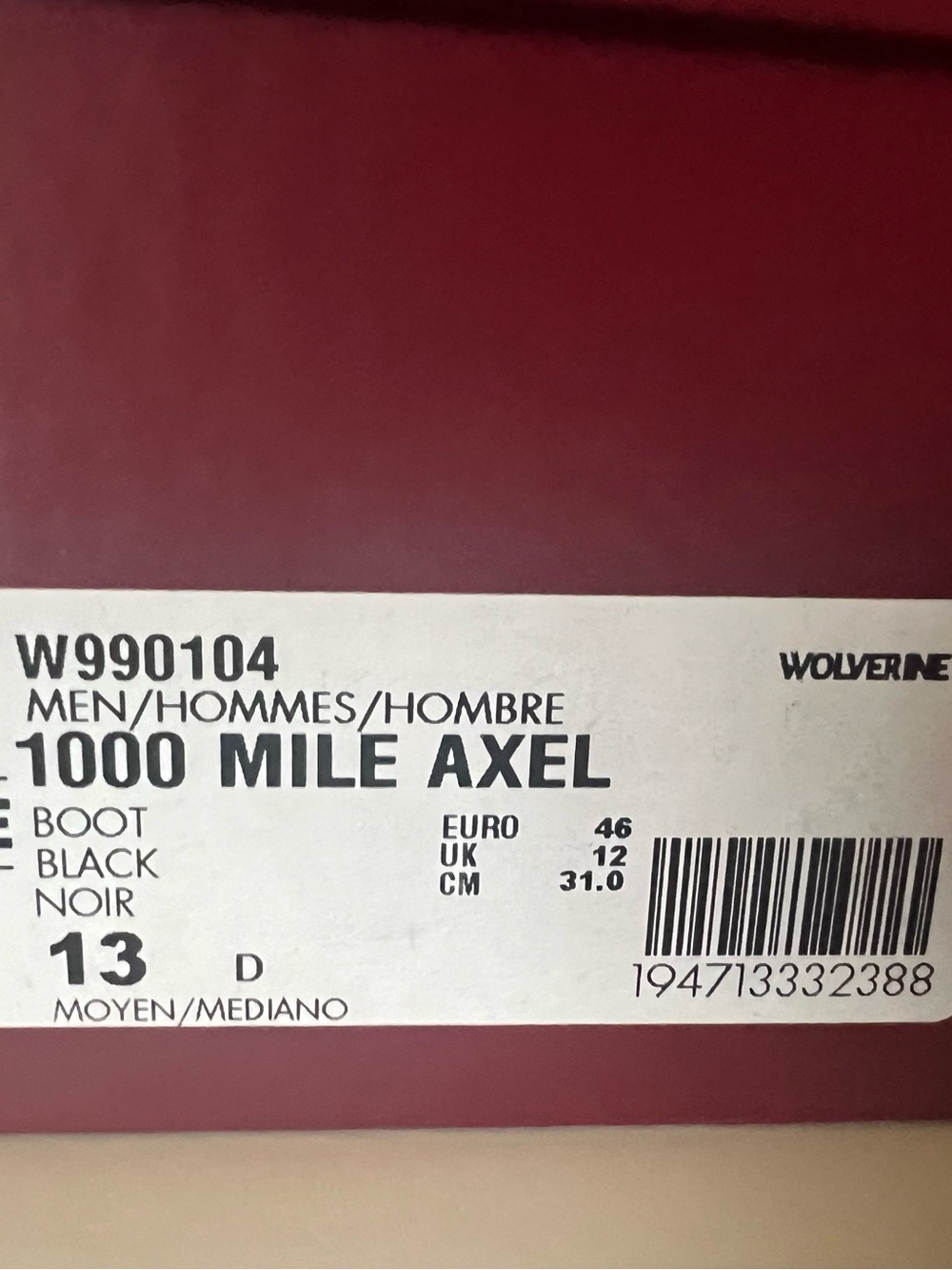 Wolverine 1000 Mile Axel Boots - Black